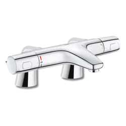 Grohe - Mitigeur baignoire thermostatique Precision Trend + Colonnettes Luxe chromé