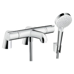 Pack mitigeur bain douche Hansgrohe Ecostat 1001 + douchette à main Hansgrohe Crometta avec colonnettes