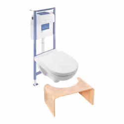 Avantages de la cuvette : Cuvette équipée du système DirectFlush , système sans bride qui permet un nettoyage complet de la c ...