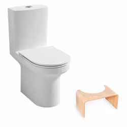 Avantages du pack WC au sol sans bride Elite Jacob Delafon + abattant extraplat fermeture douce Matériau : la céramique de WC ...