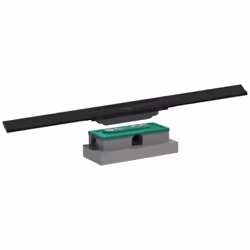 Caniveau de douche RainDrain Flex 80 Noir mat + Corps encastré à faible hauteur