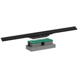 Caniveau de douche RainDrain Flex 80 Noir mat + Corps encastré à faible hauteur