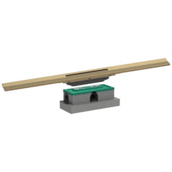 Caniveau de douche Hansgrohe RainDrain Flex 80 Bronze brossé + Corps encastré standard