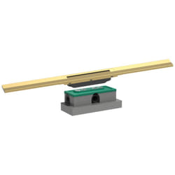 Caniveau de douche Hansgrohe RainDrain Flex 80 Aspect doré poli + Corps encastré standard