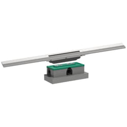 Caniveau de douche Hansgrohe RainDrain Flex 80 Acier inox brossé + Corps encastré standard