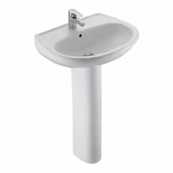 Avantage du lavabo JACOB DELAFON Brive 60 cm Look sobre adapté à toutes les salles de bain Dosseret arrière pour limiter les ...