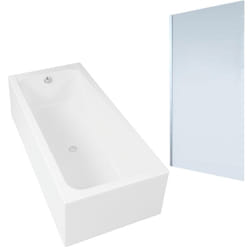 Duravit - Baignoire droite D-Code 1800x800mm + Pare Bain gauche aurys Mist 1 chromé