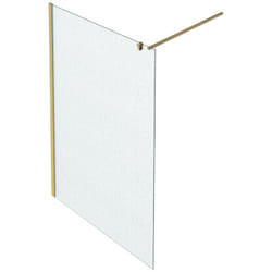 Paroi de douche Contra textile 100cm + kit profilé Laiton brossé