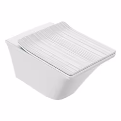 Avantage du WC suspendu sans bride Grands Boulevards Cuvette au design carré avec fixations invisibles Intérieur sans bride p ...