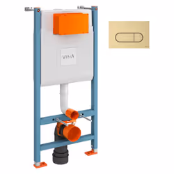 Bâti-support V-Fix Core auto-portant + Plaque Root Round Or brossée