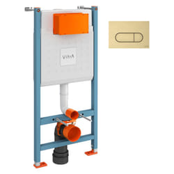 Bâti-support V-Fix Core auto-portant + Plaque Root Round Or brossée