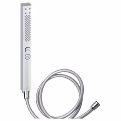Pommeau de douche Shift+ carré 2 jets chromé + flexible