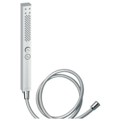 Pommeau de douche Shift+ carré 2 jets chromé + flexible