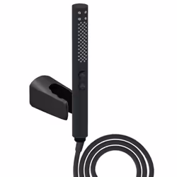 Pommeau de douche Shift+ rond 2 jets noir mat + flexible + support