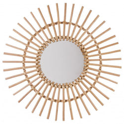 Miroir rotin soleil Diamètre 58 cm Atmosphera - Bois