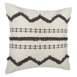 Atmosphera - Housse coussin tuftee 40 x 40 cm - couleur: housse coussin tuftee gris-grisgris