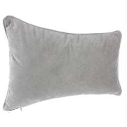 Atmosphera - Coussin Lilou Effet velours 30 x 50 cm Gris clair