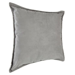 Atmosphera - Coussin Lilou Effet velours 45 x 45 cm - Gris clair