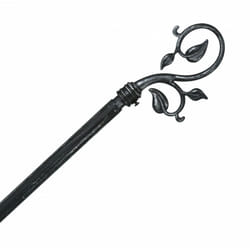 Tringle métal 120 à 210 cm avec enbouts déco atmosphera - noir