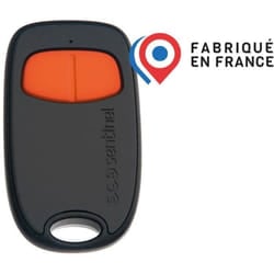 Télécommande 2 canaux - SCS SENTINEL - SimplyControl - Orange portée 40m fréquence 433.92 MHz pile lithium CR2032 incluse