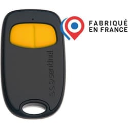 Télécommande 2 canaux - SCS SENTINEL - SimplyControl - Jaune portée 40m fréquence 433.92 MHz pile lithium CR2032 incluse