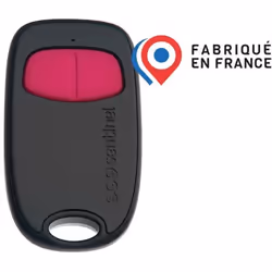 Télécommande 2 canaux - SCS SENTINEL - SimplyControl - Fuschia portée 40m fréquence 433.92 MHz pile lithium CR2032 incluse