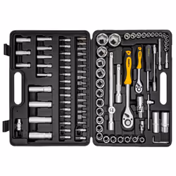Ayez toujours vos outils à portée de main grâce au coffret à douilles de 94 pièces VIJR94 VITO . Celui-ci est en plastique, i ...