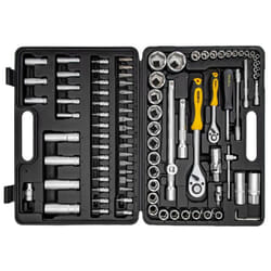 Coffret à douilles 94 pièces Chrome vanadium 1/2" et 1/4" Malette professionnelle VITO