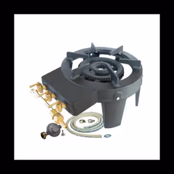 Rechaud gaz Traiteur Fonte véritable 9.8 kw 4 pieds 3 robinets + Tuyau gaz et détendeur