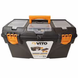 Caisse outils 21" VITO robuste. Ses dimensions : 535 x 291 x 280 mm. Caisse à outils multi-rangement haute résistance VITO -  ...