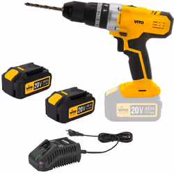 Perceuse visseuse sans fil 20V VITOPOWER. Une perceuse pour les utilisateurs plus exigeants pour sa fiabilité et robuste. Dot ...