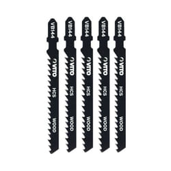 Lot de 5 Lames pour scie sauteuse Special bois 100mm Coupe 5 à 50mm Emboîtement Bosch VB144. Vito