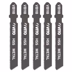 Lot de 5 lames métal pour scie sauteuse. La lame mesure 77 mm de longueur pour une coupe comprise entre 1 et 3mm d'épaisseur. ...