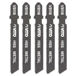 Lot de 5 Lames Scie sauteuse Acier Long: 77mm Coupe 1 à 3mm Emboîtement Bosch VB118. Vito