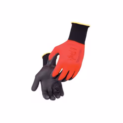 Gant Manutention légère SINGER PVC Polyamide Tricoté Ultra fins Rouge Taille 9 Poignet élastique