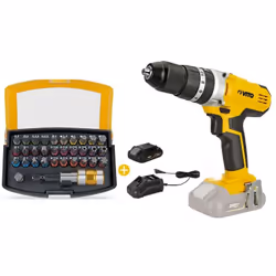 Perceuse Visseuse sans fil 20V Lithium Ion VITO EGO LI 3 en 1 : dotée de 3 fonction perceuse, visseuse et marteau, douille mé ...