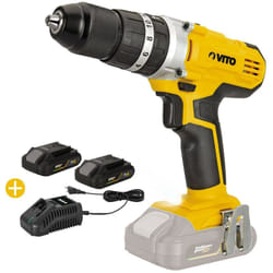 Vito - Perceuse sans fil 20V + 2 Batteries Lithium 4AH + Chargeur Rapide