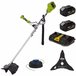 La débroussailleuse brushless sans fil 40V VITO élimine les mauvaises herbes et les petits arbustes de votre jardin. Elle vou ...