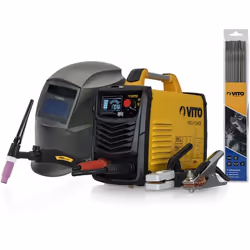 Le poste à souder à l'arc MMA 150 Ampères VITO dispose de la technologie Inverter ce qui le rend plus efficace, puisque la va ...