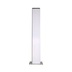 4M - Potelet Hauteur 1200mm Section 100X40 Avec Platine Couleur Blanc 9010