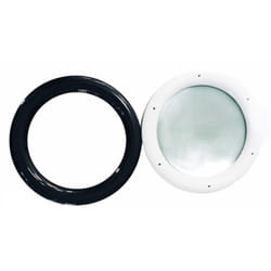 4M - Hublot Rond Gris ral 7016 pvc 315 mm à visser vitrage sablé