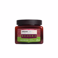Arganicare MASQUE RÉPARATEUR – MACADAMIA, 500 ml, Unisexe, Cheveux colorés, Cheveux abimés, Cheveux secs, Hydratant, Nourriss ...