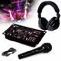Casque DJ Sono + table de mixage DJ21-USB-MKII IBIZA Sound + Micro Dynamique Noir