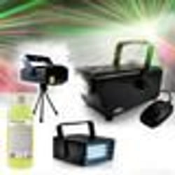 Pack Halloween Jeux de lumières LED Strobe + Machine à fumée et liquide