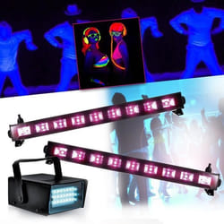 Spécial Déco Halloween Réglettes Barre Néon Lumière noire 9x3WFLUO BLACK LIGHT + Mini LEDSTROBE LED