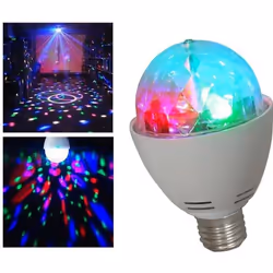 Ampoule LED - Ibiza Light - ASTRO MINI - E27 - 3W - Effet rotatif RVB multi-couleurs