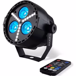 Projecteur PAR à LEDs RGBW 4-en-1 + Stroboscope à LED SMD - Ibiza Light PAR-MINI-STR
