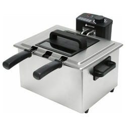 Friteuse double panier Blackpear BFR 801 - Inox - 2000W - Capacité 5L - électrique