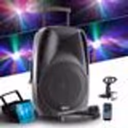 Enceinte active autonome GEMINI ES15-TOGO 15 - 800W - USB/SD/BT + 2 micros sans fil