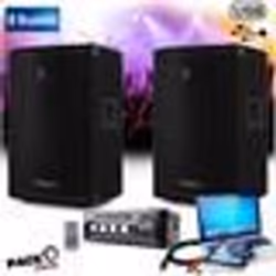 Pack sono découverte 600W total + Ampli PLS1250 + 2 haut-parleurs 300W PA DJ SONO MIX LED LIGHT soirée Familiale Bar Club Mai ...